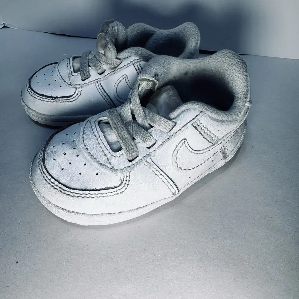 Nike Air Force 1 Triple White Baby Size 4c Sneakers Tennis Shoes